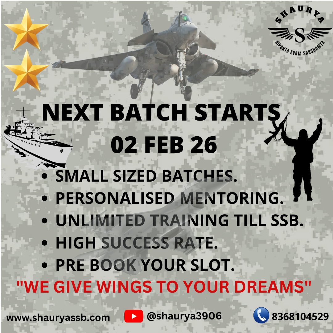 COMMENCING SOON: SSB TRAINING BATCHES