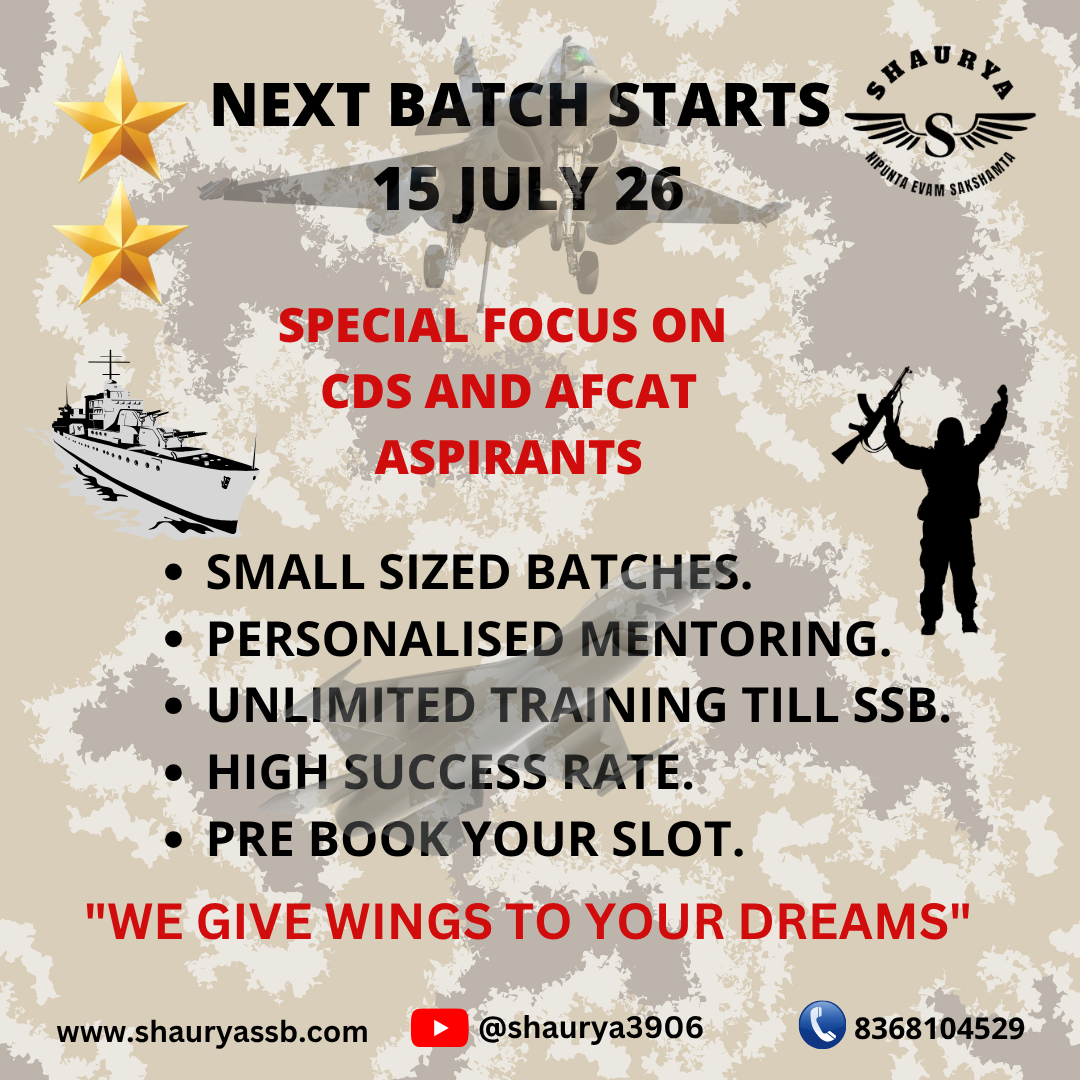 COMMENCING SOON: SSB TRAINING BATCHES